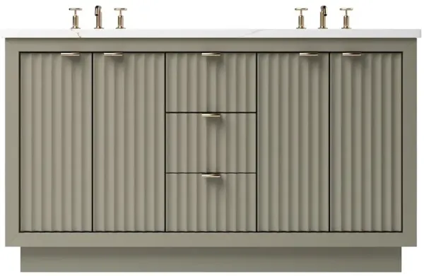 Ashford Double Bathroom Vanity - Green