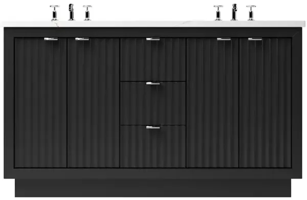 Ashford Double Bathroom Vanity - Black