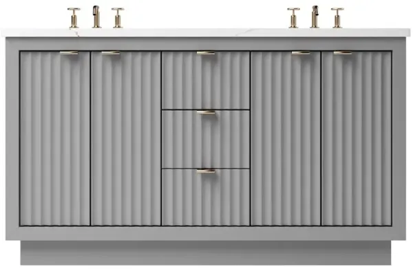 Ashford Double Bathroom Vanity - Gray