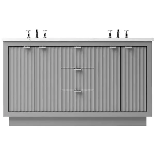 Ashford Double Bathroom Vanity - Gray
