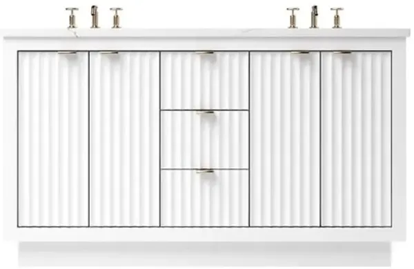 Ashford Double Bathroom Vanity - White