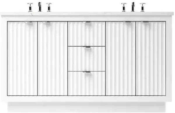 Ashford Double Bathroom Vanity - White