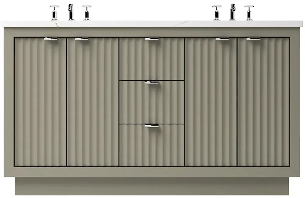 Ashford Double Bathroom Vanity - Green