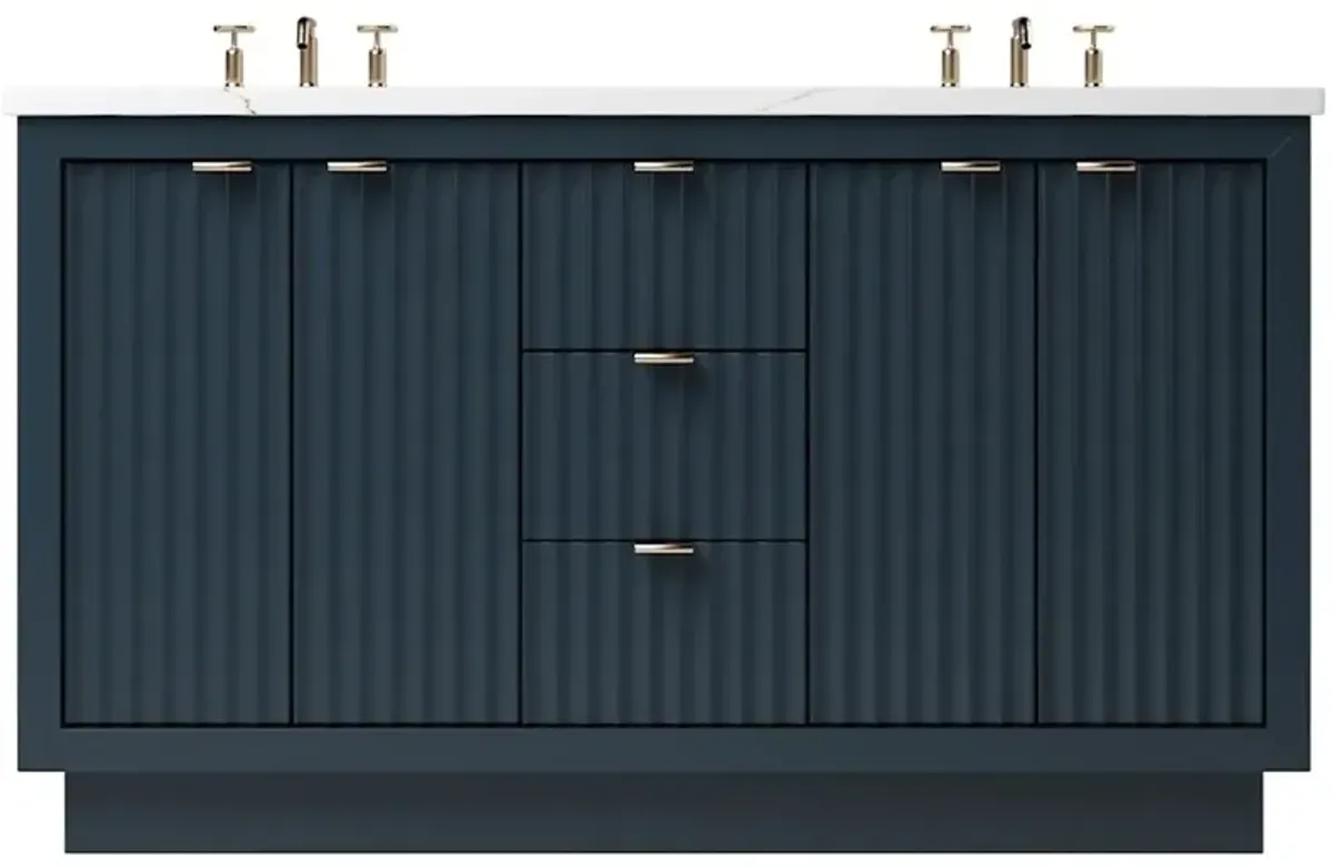 Ashford Double Bathroom Vanity - Blue