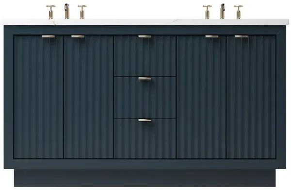 Ashford Double Bathroom Vanity - Blue