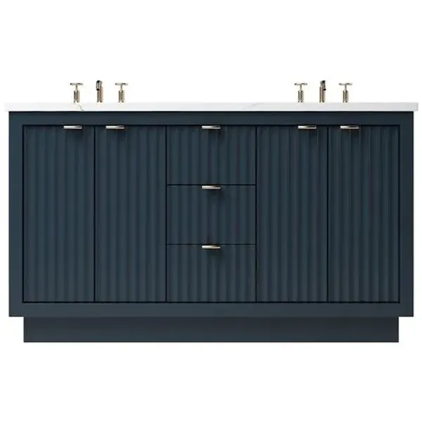 Ashford Double Bathroom Vanity - Blue