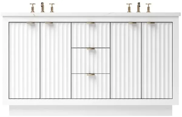 Ashford Double Bathroom Vanity - White