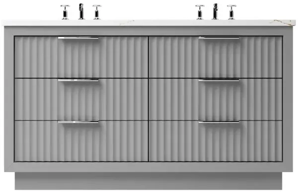 Ashford Double Drawer Bathroom Vanity - Gray