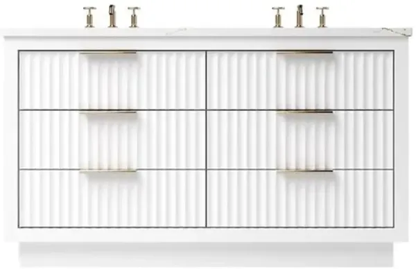 Ashford Double Drawer Bathroom Vanity - White