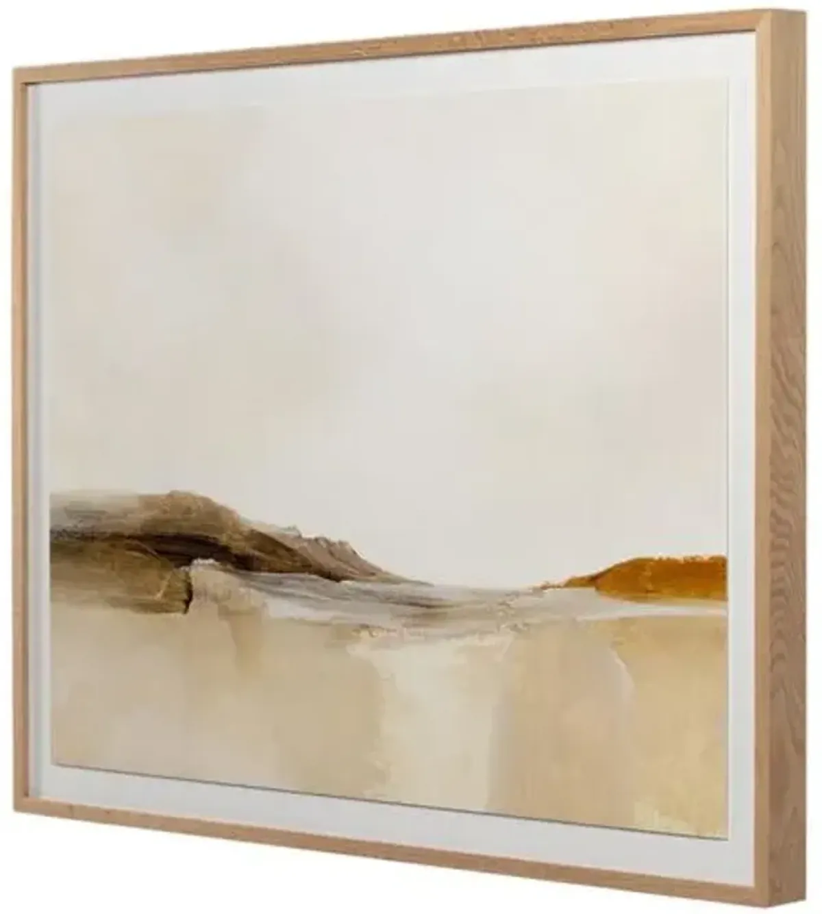 40" x 60" Colorado Painting by Dan Hobday - White Oak Frame - Brown