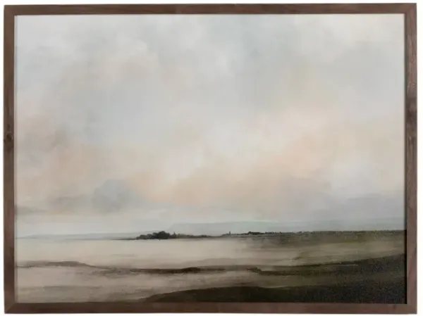 Topsham Painting by Dan Hobday - Rustic Walnut Frame - Brown