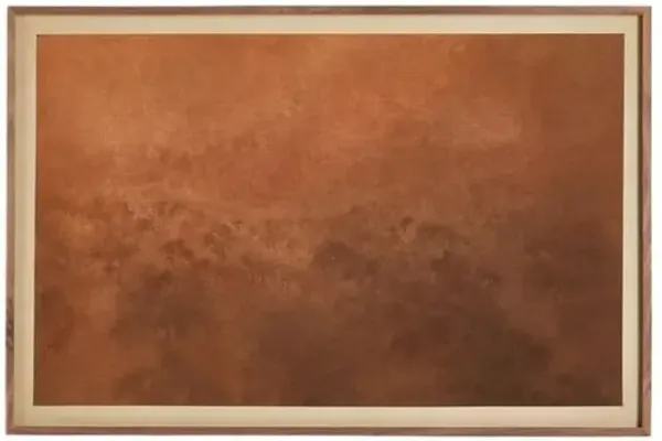 40" x 60" Flesh Of The Earth Painting by Aileen Fitzgerald - Rustic Walnut Frame - Brown