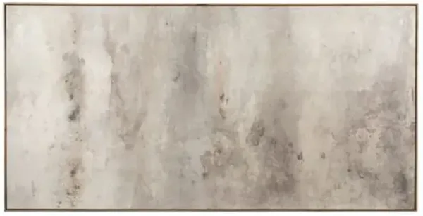 Penumbra VIII Painting by Matera - Rustic Walnut Frame - Brown