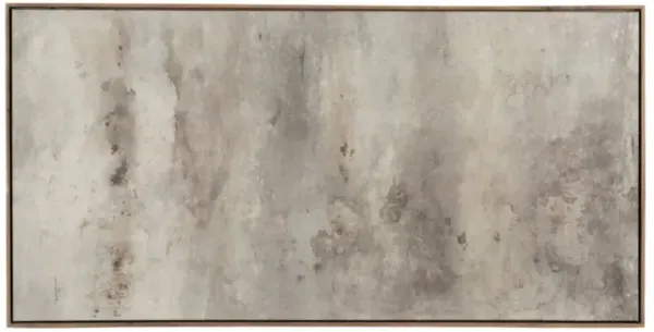 Penumbra VIII Painting by Matera - Rustic Walnut Frame - Brown