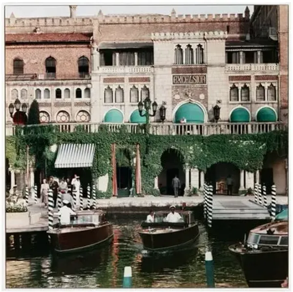 48" x 48" Westin Excelsior Photograph by Slim Aarons - White Maple Frame