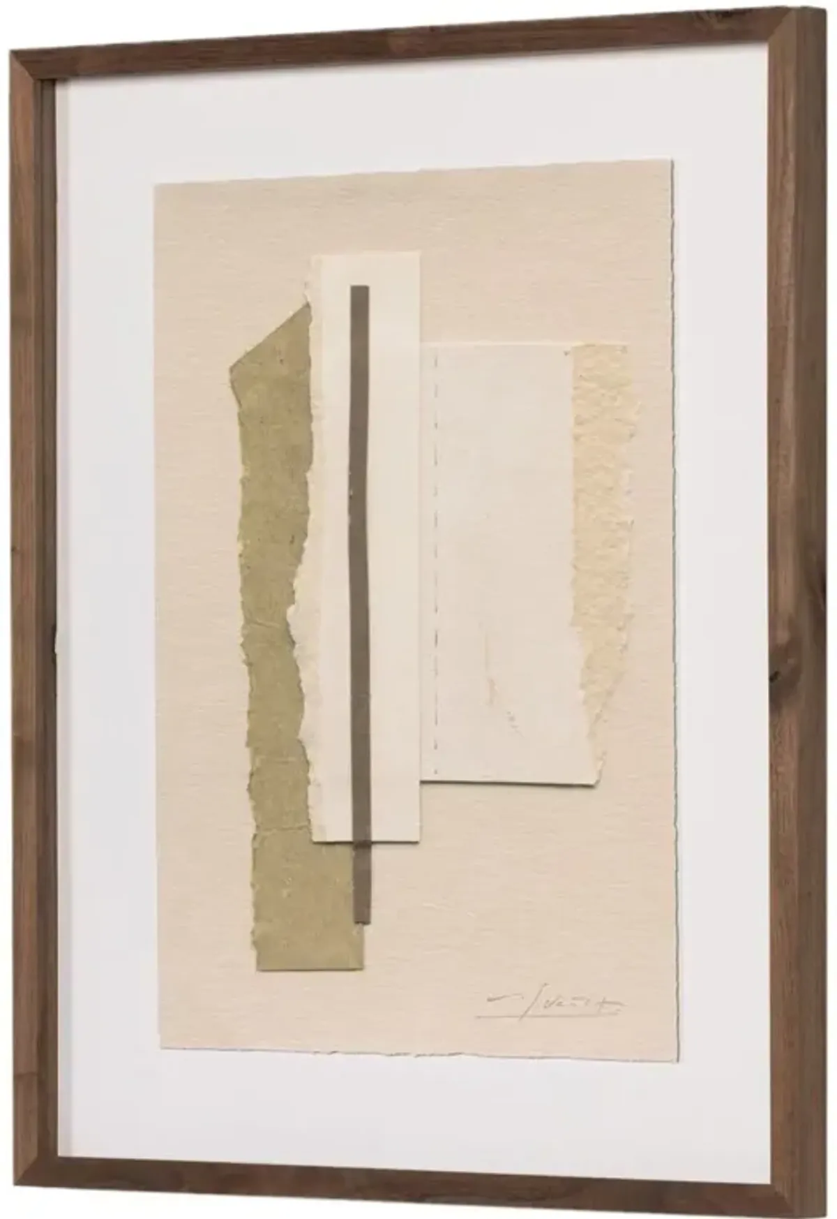 24" x 30" Poetic Architectures No 8 Artwork by Valeria Sidanez, Rustic Walnut Frame