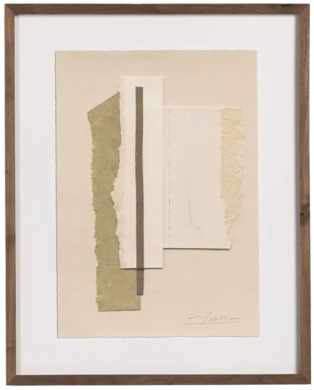 24" x 30" Poetic Architectures No 8 Artwork by Valeria Sidanez, Rustic Walnut Frame