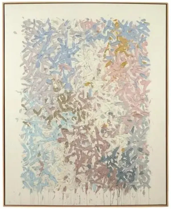 Our Hands Are Open No. 14 Painting by Tyler Guinn - White Oak Frame - Multi