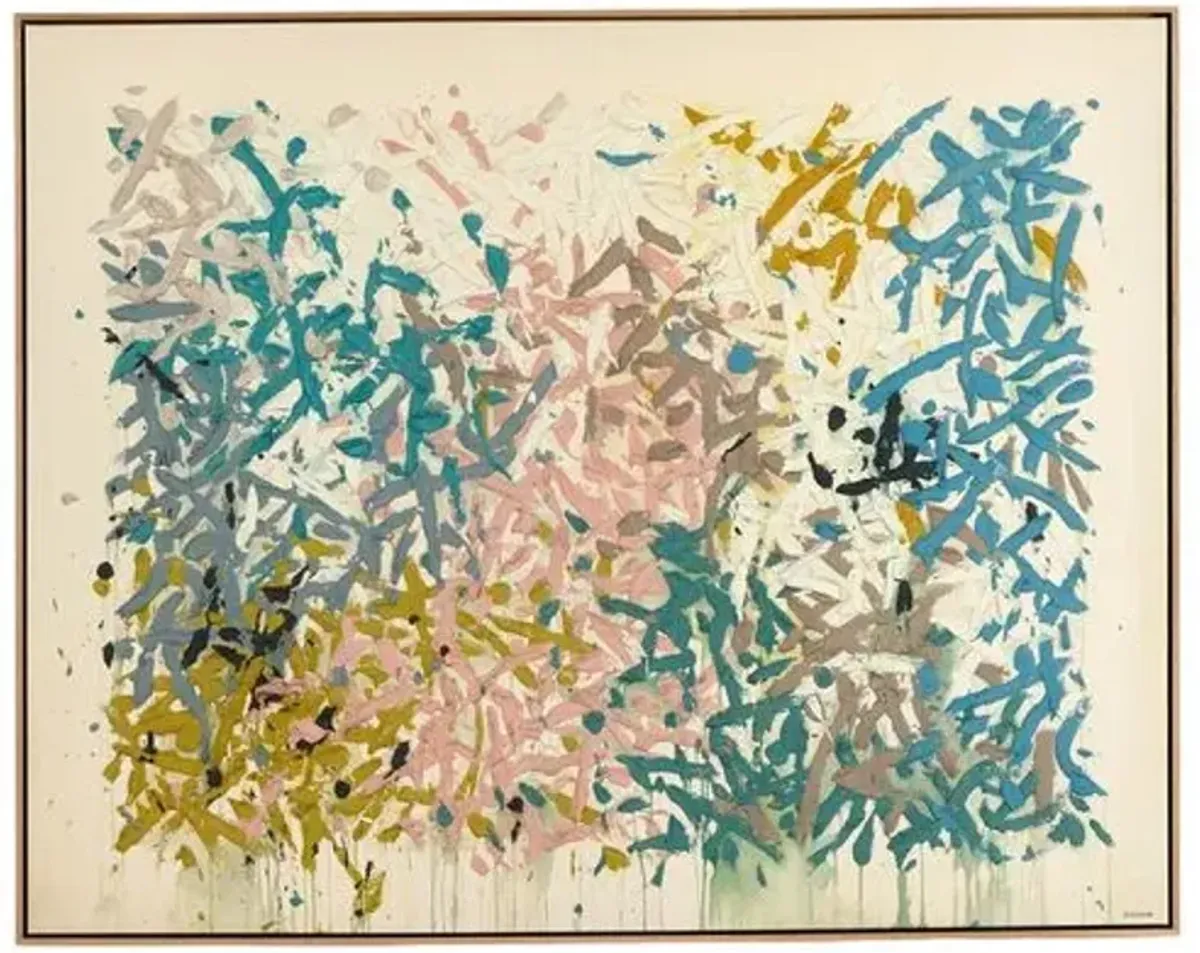 Our Hands Are Open No. 18 Painting by Tyler Guinn - White Oak Frame - Multi