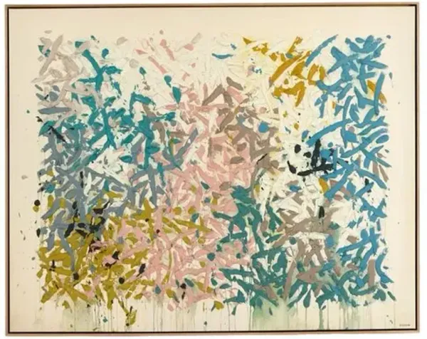 Our Hands Are Open No. 18 Painting by Tyler Guinn - White Oak Frame - Multi