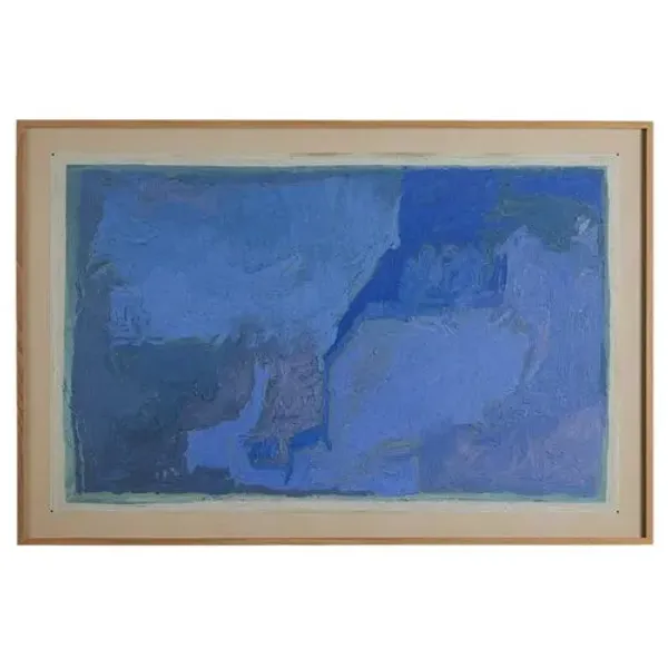 Caught In The Wake Of Your Love Painting by Tyler Guinn - White Oak Frame - Blue
