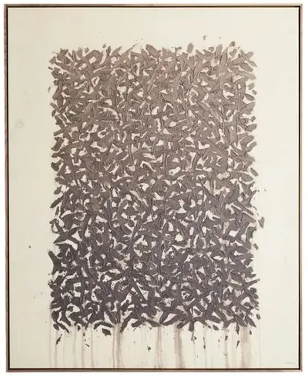 Tender Provisions Painting by Tyler Guinn - Rustic Walnut Frame - Brown