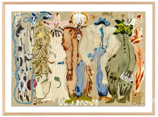 Blue Eyed Snake Woman Painting by Caroline Pinney - Multi