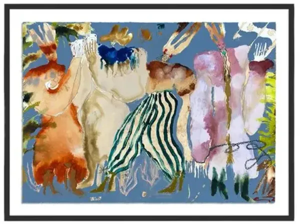 Boy With The Blues II Painting by Caroline Pinney - Black