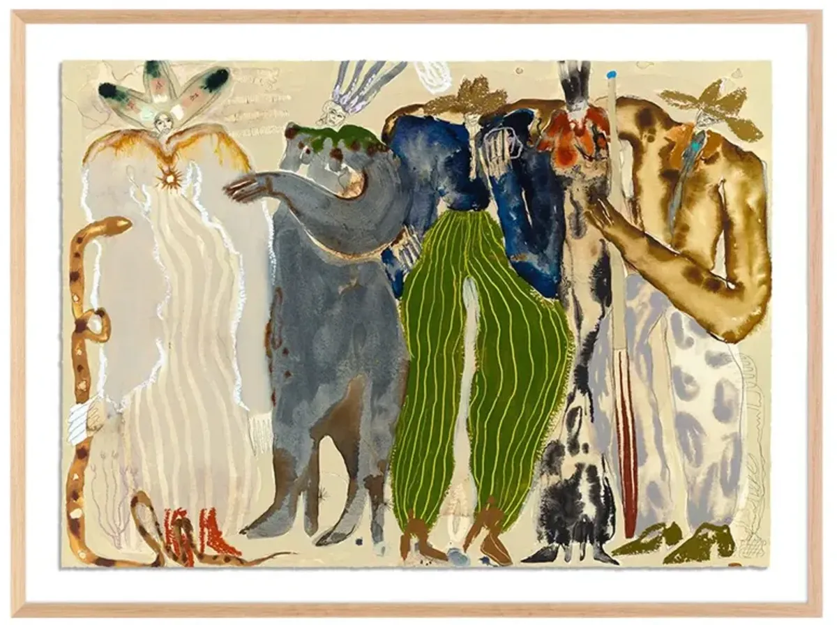 Mr. Pool Painting by Caroline Pinney - Brown