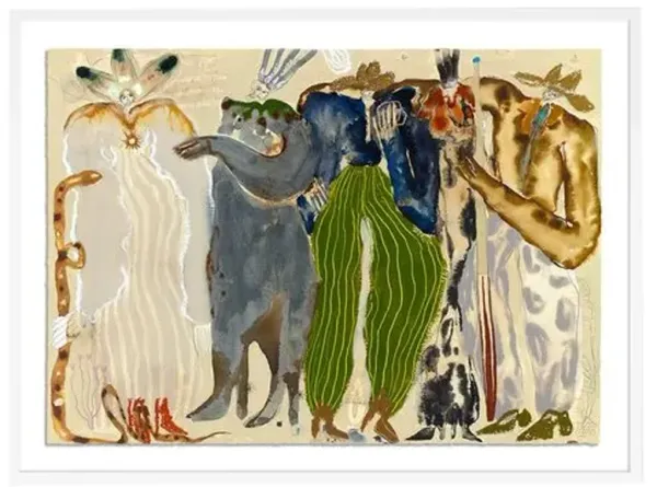 Mr. Pool Painting by Caroline Pinney - White