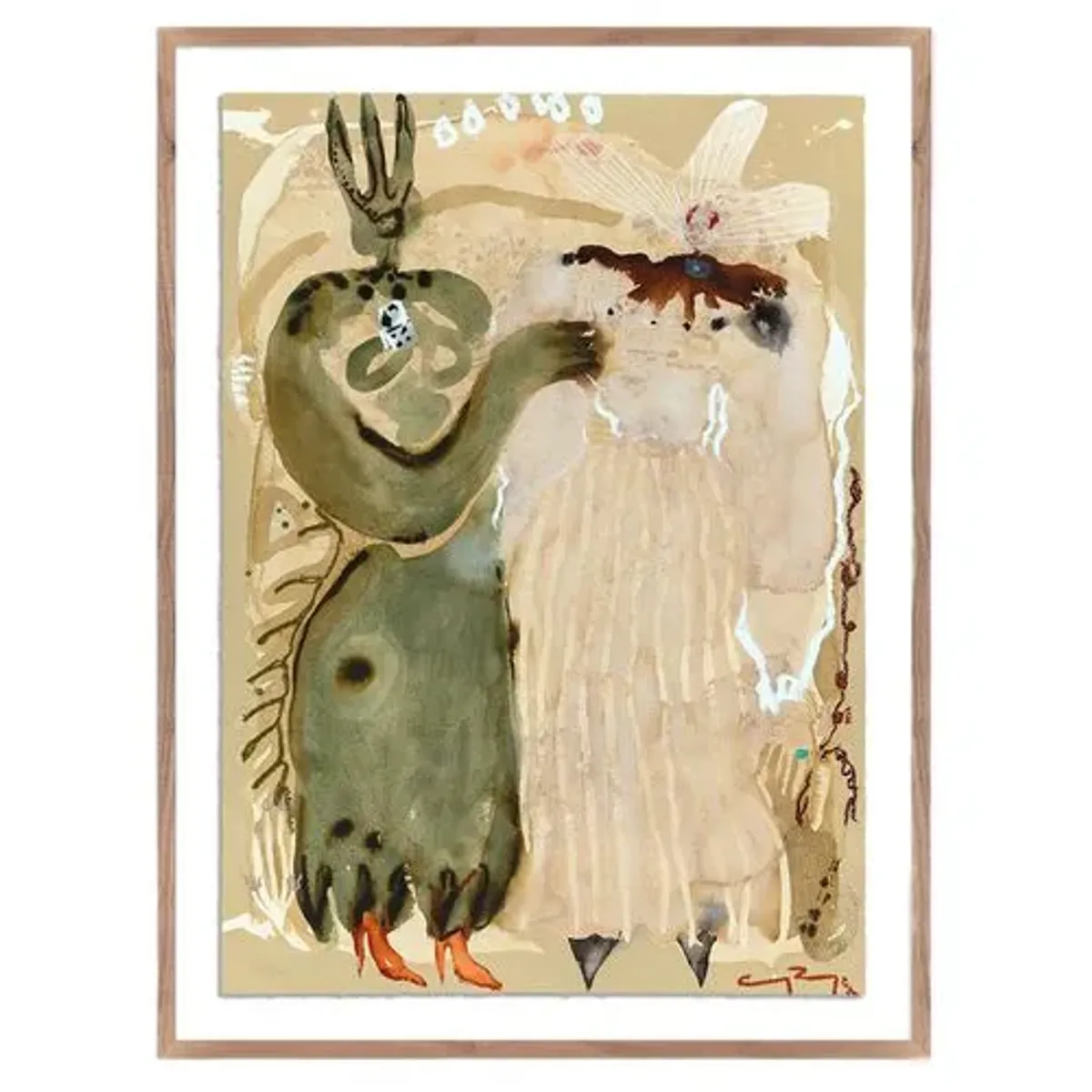 Sun King Painting by Caroline Pinney - Brown