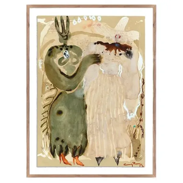 Sun King Painting by Caroline Pinney - Brown