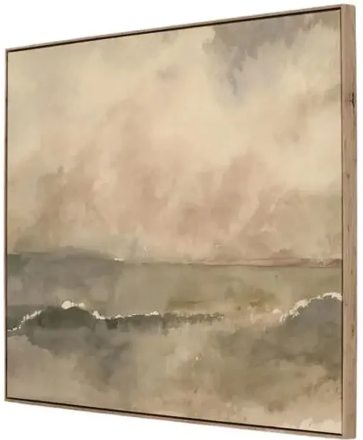 You Said I Am The SeaPainting by Aileen Fitzgerald - Rustic Walnut Frame - Brown