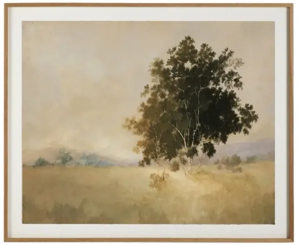 We Woke To A Dream Painting by Aileen Fitzgerald - White Oak Frame - Brown