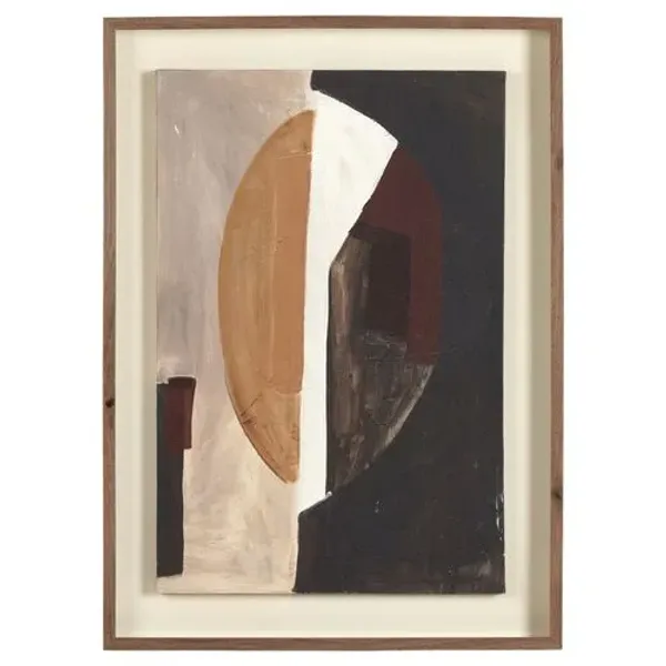 Half Of Me Painting by Amada Ane - Rustic Walnut Frame - Brown