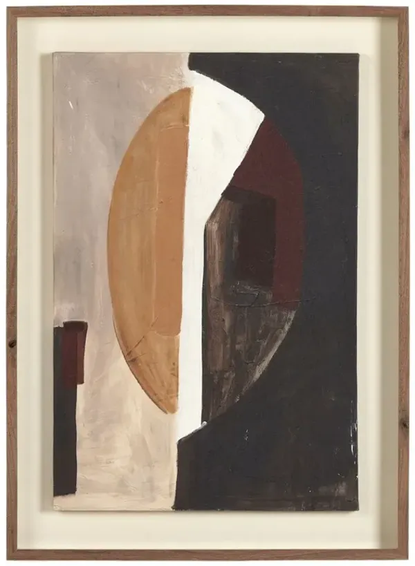 Half Of Me Painting by Amada Ane - Rustic Walnut Frame - Brown