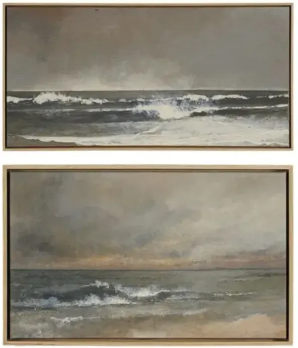 40" x 45.5" Breakthrough Gallery Set by Aileen Fitzgerald - White Oak Frame - Multi