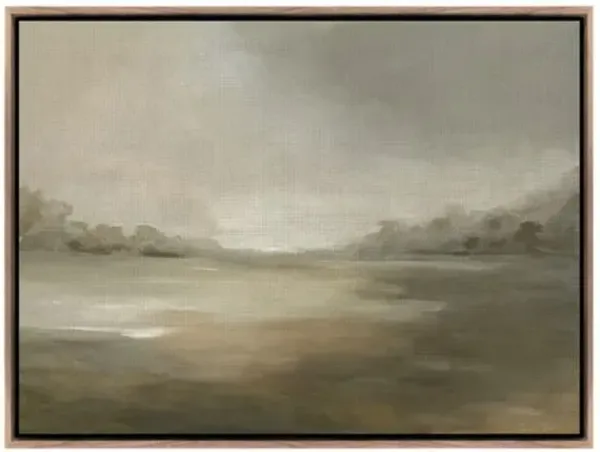 Terrain Painting by Lauren Fuhr - Rustic Walnut Frame - Brown