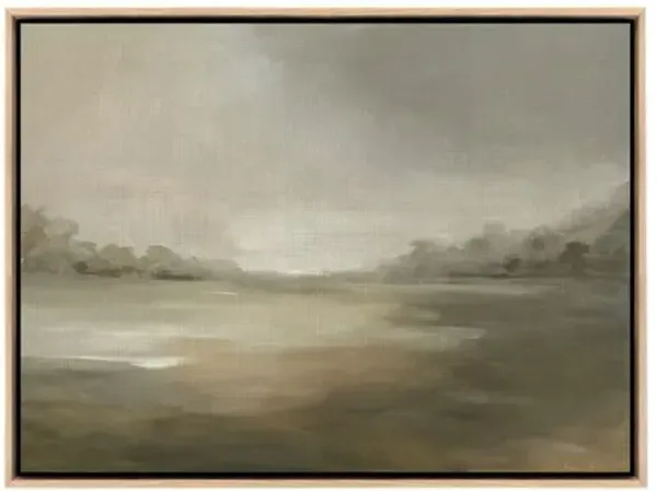 40" x 60" Terrain Painting by Lauren Fuhr - White Oak Frame - Brown