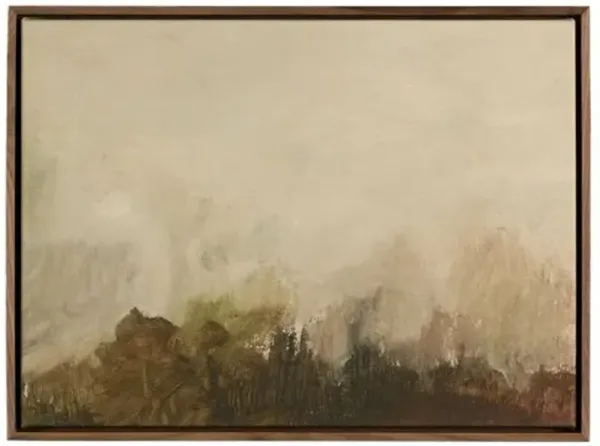 36" x 48" Minato Painting by Dan Hobday - Rustic Walnut Frame - Brown