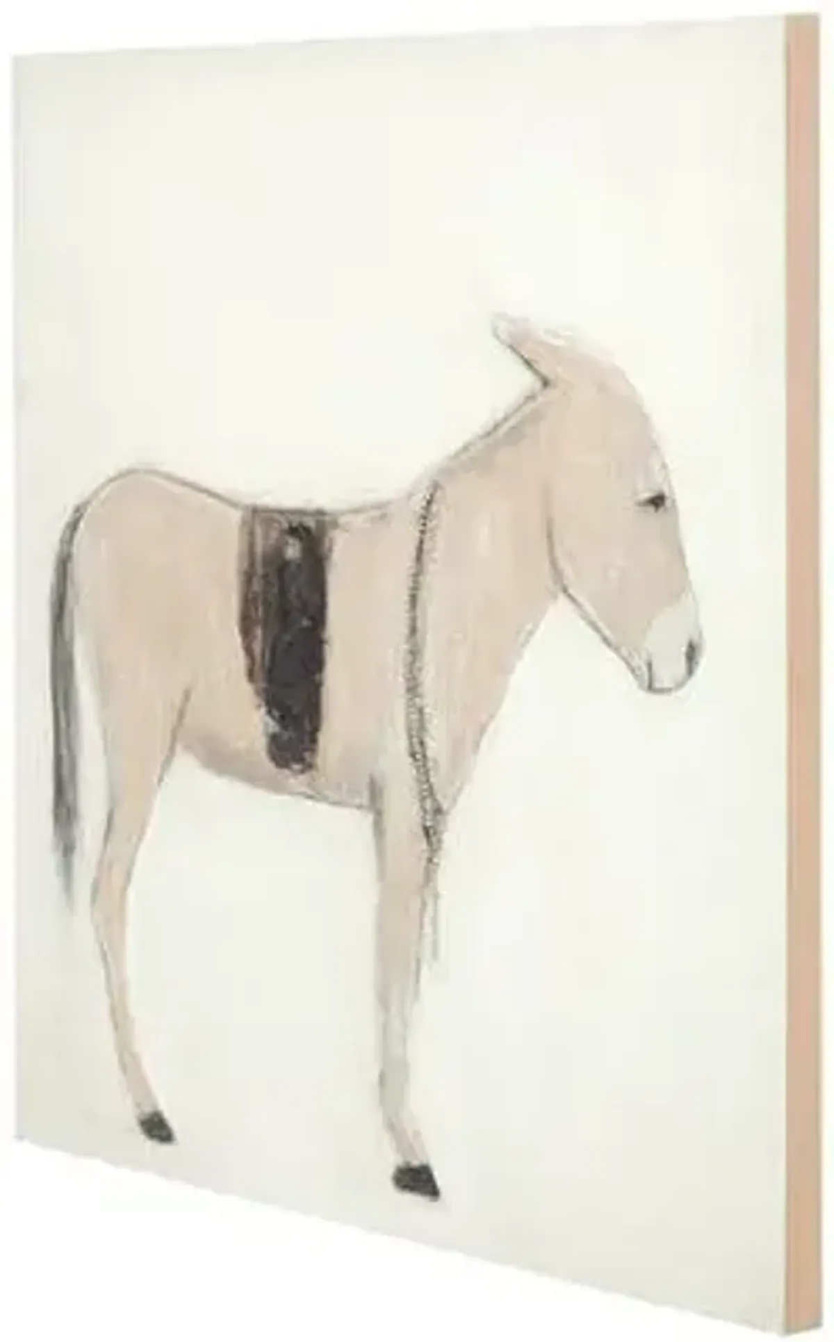 Burro Dia Painting by Paul Meyer - Maple Frame - Brown