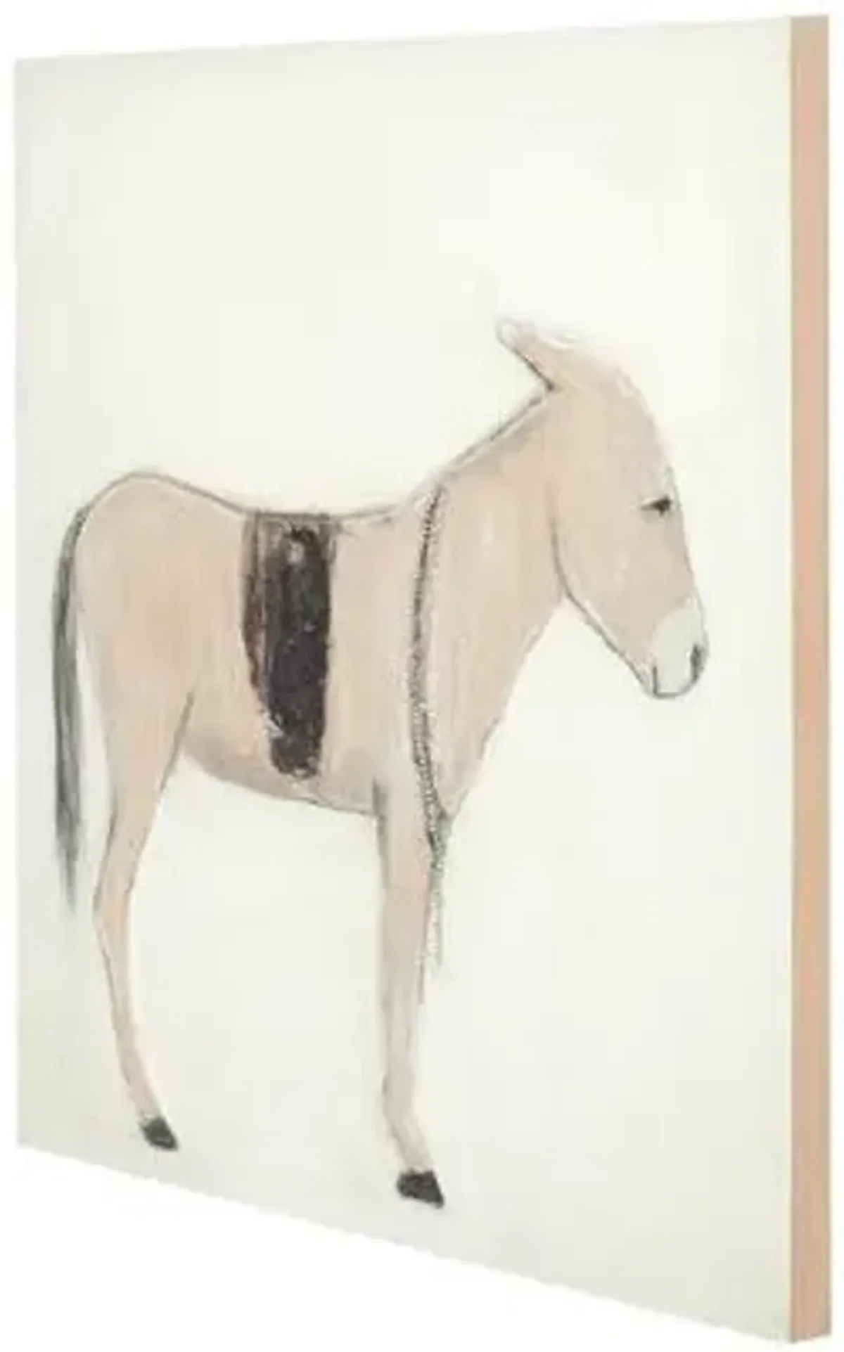 Burro Dia Painting by Paul Meyer - Maple Frame - Brown