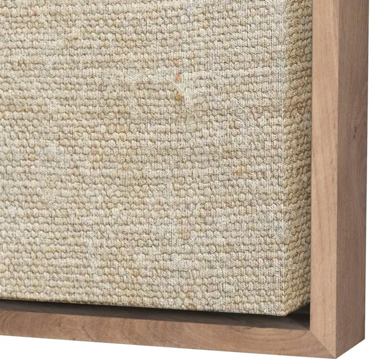 Acceptance No 3 Framed Textile by Karen Covey - Rustic Walnut Frame - Brown