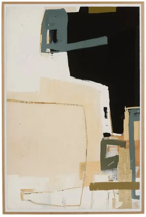 Benefit Painting by Matt Green - White Oak Frame - Multi