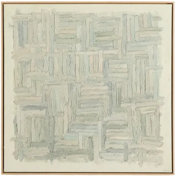 Into The New No. 4 Painting by Tyler Guinn - White Oak Frame - Multi