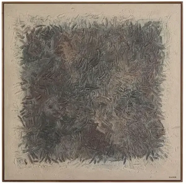 48" x 48" Into The New No. 2 Painting by Tyler Guinn - Rustic Walnut Frame - Brown