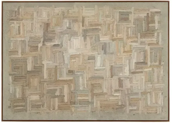 Into The New No. 3 Painting by Tyler Guinn - Walnut Frame - Brown