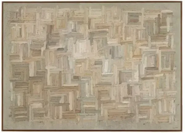 Into The New No. 3 Painting by Tyler Guinn - Walnut Frame - Brown