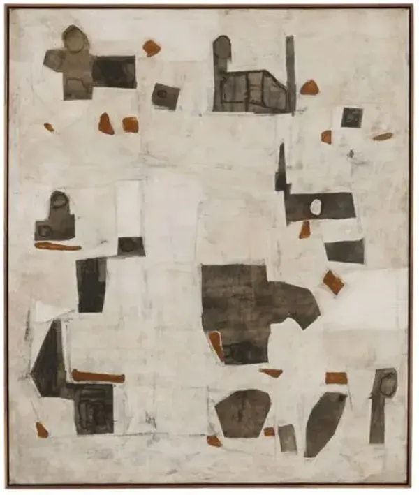 The View Painting by Scott Kerr - Walnut Frame - Brown