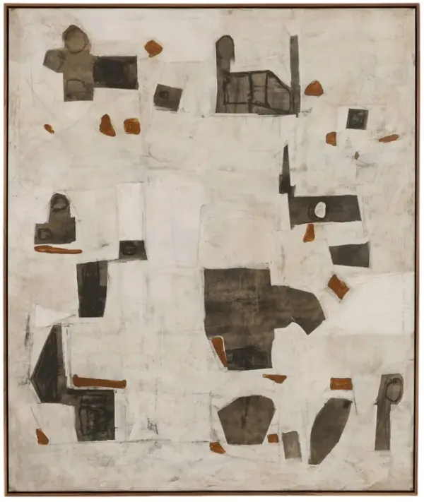 The View Painting by Scott Kerr - Walnut Frame - Brown